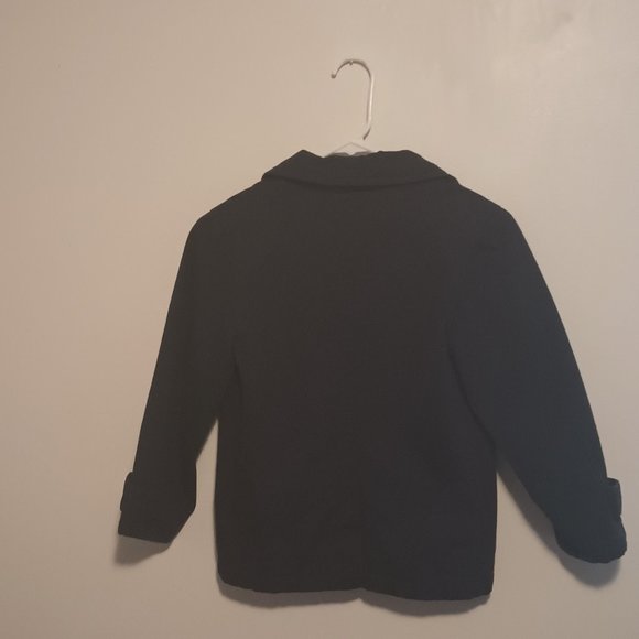 Vintage Plc Original Navy Blue Pea Coat Button Up Ladies Small 5/6 - Picture 2 of 5